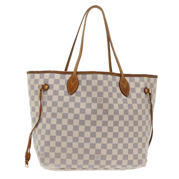 LOUIS VUITTON Damier Azur Neverfull MM Tote Bag N41605 LV Auth 52375