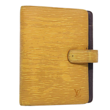 LOUIS VUITTON Epi Agenda MM Day Planner Cover Yellow R20049 LV Auth 52591