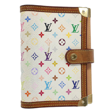 LOUIS VUITTON Multicolor Agenda PM Day Planner Cover White R21074 LV Auth 52612