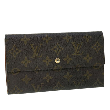 LOUIS VUITTON Monogram Portefeuille International Long Wallet M61217 Auth 52870