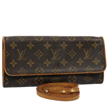 LOUIS VUITTON Monogram Pochette Twin GM Shoulder Bag M51852 LV Auth 52957