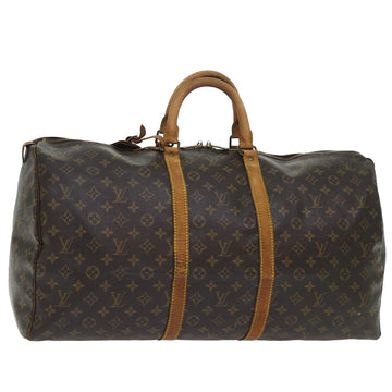 LOUIS VUITTON Monogram Keepall 55 Boston Bag M41424 LV Auth 53023