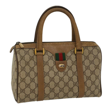GUCCI GG Canvas Web Sherry Line Boston Bag Beige Red Green 39 02 006 Auth 53392