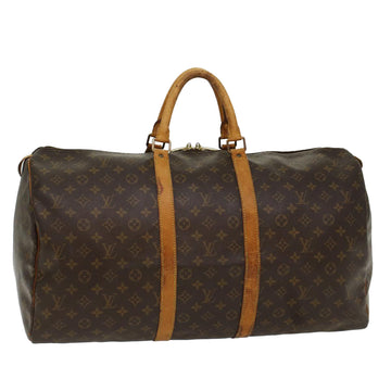 LOUIS VUITTON Monogram Keepall 55 Boston Bag M41424 LV Auth 53851