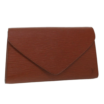 LOUIS VUITTON Epi Art Deco Clutch Bag Brown M52633 LV Auth 53876