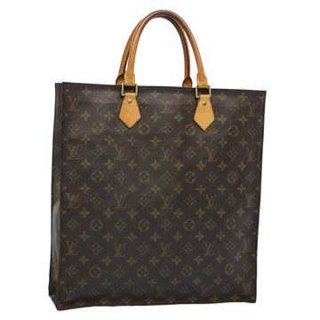 LOUIS VUITTON Monogram Sac Plat Hand Bag M51140 LV Auth 53921