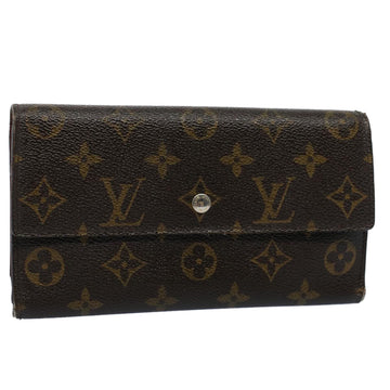 LOUIS VUITTON Monogram Portefeuille International Long Wallet M61217 Auth 54098