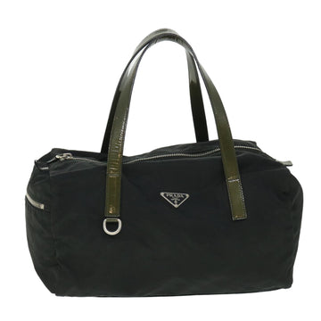 PRADA Hand Bag Nylon Black Auth 54145