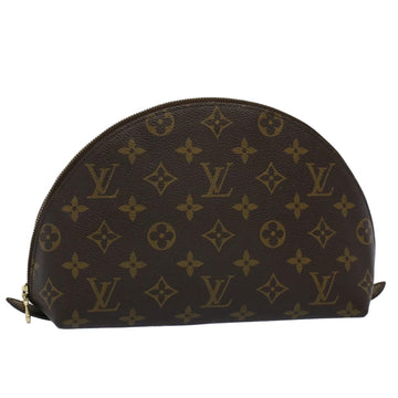 LOUIS VUITTON Monogram Trousse Demi Ronde Cosmetic Pouch M47520 LV Auth 54211