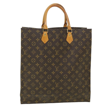 LOUIS VUITTON Monogram Sac Plat Hand Bag M51140 LV Auth 54289