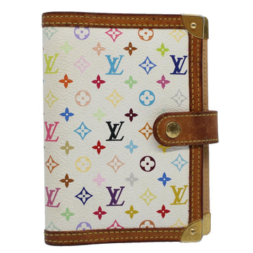 LOUIS VUITTON Multicolor Agenda PM Day Planner Cover White R21074 LV Auth 54433