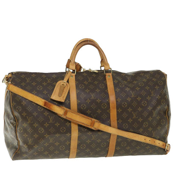 LOUIS VUITTON Monogram Keepall Bandouliere 60 Boston Bag M41412 LV Auth 54474