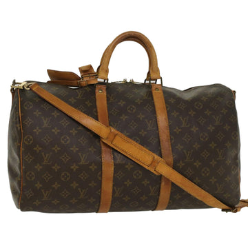 LOUIS VUITTON Monogram Keepall Bandouliere 50 Boston Bag M41416 LV Auth 54519