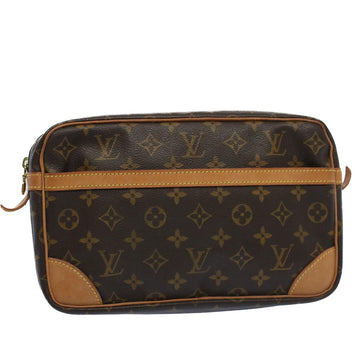 LOUIS VUITTON Monogram Compiegne 28 Clutch Bag M51845 LV Auth 54529