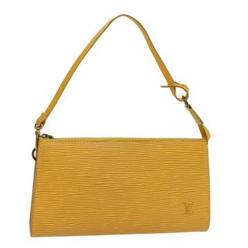 LOUIS VUITTON Epi Pochette Accessoires Pouch Yellow M52989 LV Auth 54581