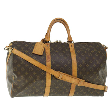 LOUIS VUITTON Monogram Keepall Bandouliere 50 Boston Bag M41416 LV Auth 54632