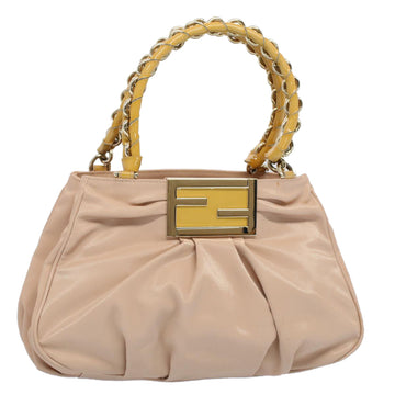 FENDI Chain Hand Bag Nylon Pink Auth 54757