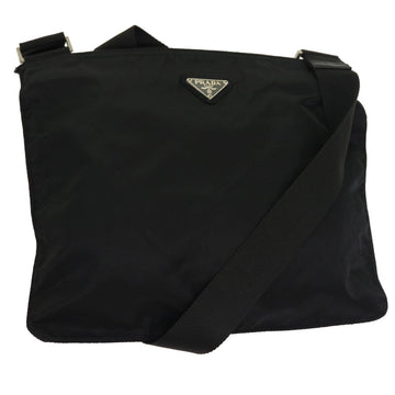 PRADA Shoulder Bag Nylon Black Auth 54878
