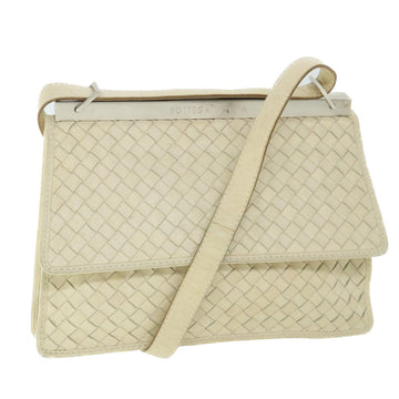 BOTTEGA VENETA INTRECCIATO Shoulder Bag Leather Beige Auth 54896