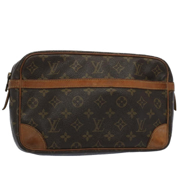 LOUIS VUITTON Monogram Compiegne 28 Clutch Bag M51845 LV Auth 54940