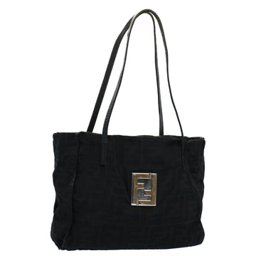 FENDI Zucca Canvas Tote Bag Black Auth 55033