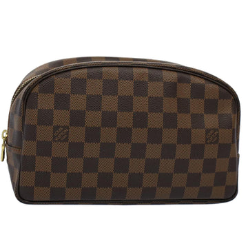 LOUIS VUITTON Damier Ebene Trousse Toilette 25 Clutch Bag N47624 LV Auth 55152