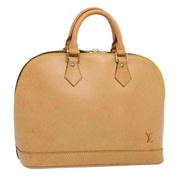 LOUIS VUITTON Nomad leather Alma Hand Bag Beige M85000 LV Auth 55193