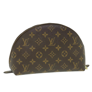 LOUIS VUITTON Monogram Trousse Demi Ronde Cosmetic Pouch M47520 LV Auth 55272