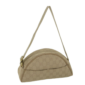 GUCCI GG Canvas Shoulder Bag Beige 90781 Auth 55288