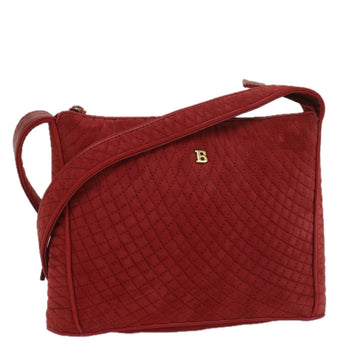 BALLY Shoulder Bag Leather Red Auth 55449