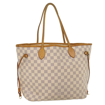 LOUIS VUITTON Damier Azur Neverfull MM Tote Bag N41605 LV Auth 55498