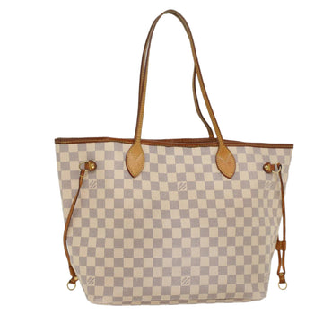 LOUIS VUITTON Damier Azur Neverfull MM Tote Bag N41605 LV Auth 56042