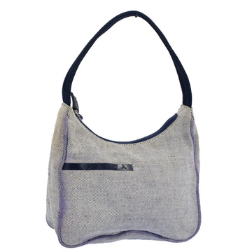 PRADA Sports Hand Bag Canvas Gray Navy Auth 56084