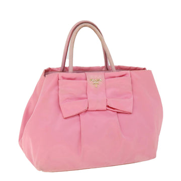 PRADA Hand Bag Nylon Pink Auth 56276