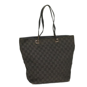 GUCCI GG Canvas Tote Bag Black 31243 Auth 56348