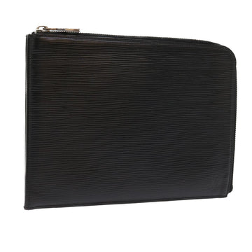 LOUIS VUITTON Epi Pochette Jules Clutch Bag Black LV Auth 56360