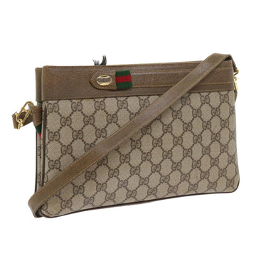 GUCCI GG Supreme Web Sherry Line Shoulder Bag Beige Red Green Auth 56371