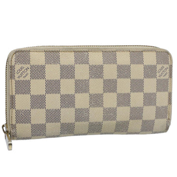 LOUIS VUITTON Damier Azur Zippy Wallet Long Wallet N63503 LV Auth 56697