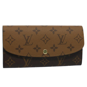 LOUIS VUITTON Monogram Reverse Portefeuille Emily Long Wallet M82157 Auth 56717A