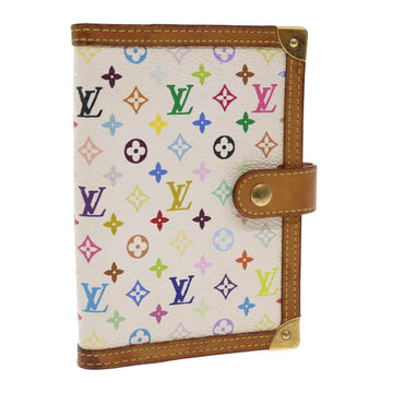 LOUIS VUITTON Multicolor Agenda PM Day Planner Cover White R21074 LV Auth 56831