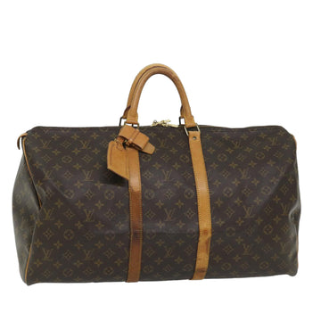 LOUIS VUITTON Monogram Keepall 55 Boston Bag M41424 LV Auth 56996