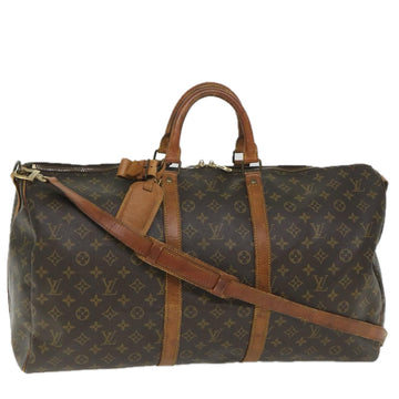 LOUIS VUITTON Monogram Keepall Bandouliere 55 Boston Bag M41414 LV Auth 56998