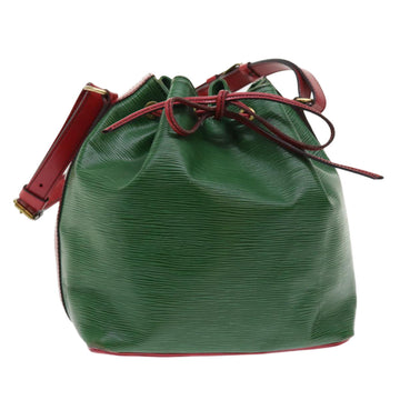 LOUIS VUITTON Epi Petit Noe Shoulder Bag Bicolor Green Red M44147 LV Auth 57173