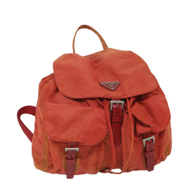 PRADA Backpack Nylon Red Auth 57351