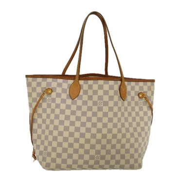 LOUIS VUITTON Damier Azur Neverfull MM Tote Bag N41605 LV Auth 57494