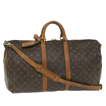 LOUIS VUITTON Monogram Keepall Bandouliere 55 Boston Bag M41414 LV Auth 57517