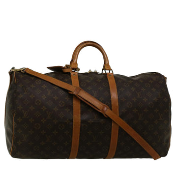 LOUIS VUITTON Monogram Keepall Bandouliere 55 Boston Bag M41414 LV Auth 57525