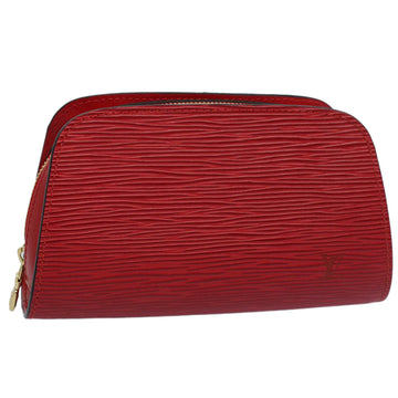 LOUIS VUITTON Epi Dauphine PM Pouch Red M48447 LV Auth 57563