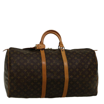 LOUIS VUITTON Monogram Keepall 55 Boston Bag M41424 LV Auth 57713