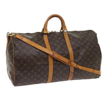 LOUIS VUITTON Monogram Keepall Bandouliere 55 Boston Bag M41414 LV Auth 57714